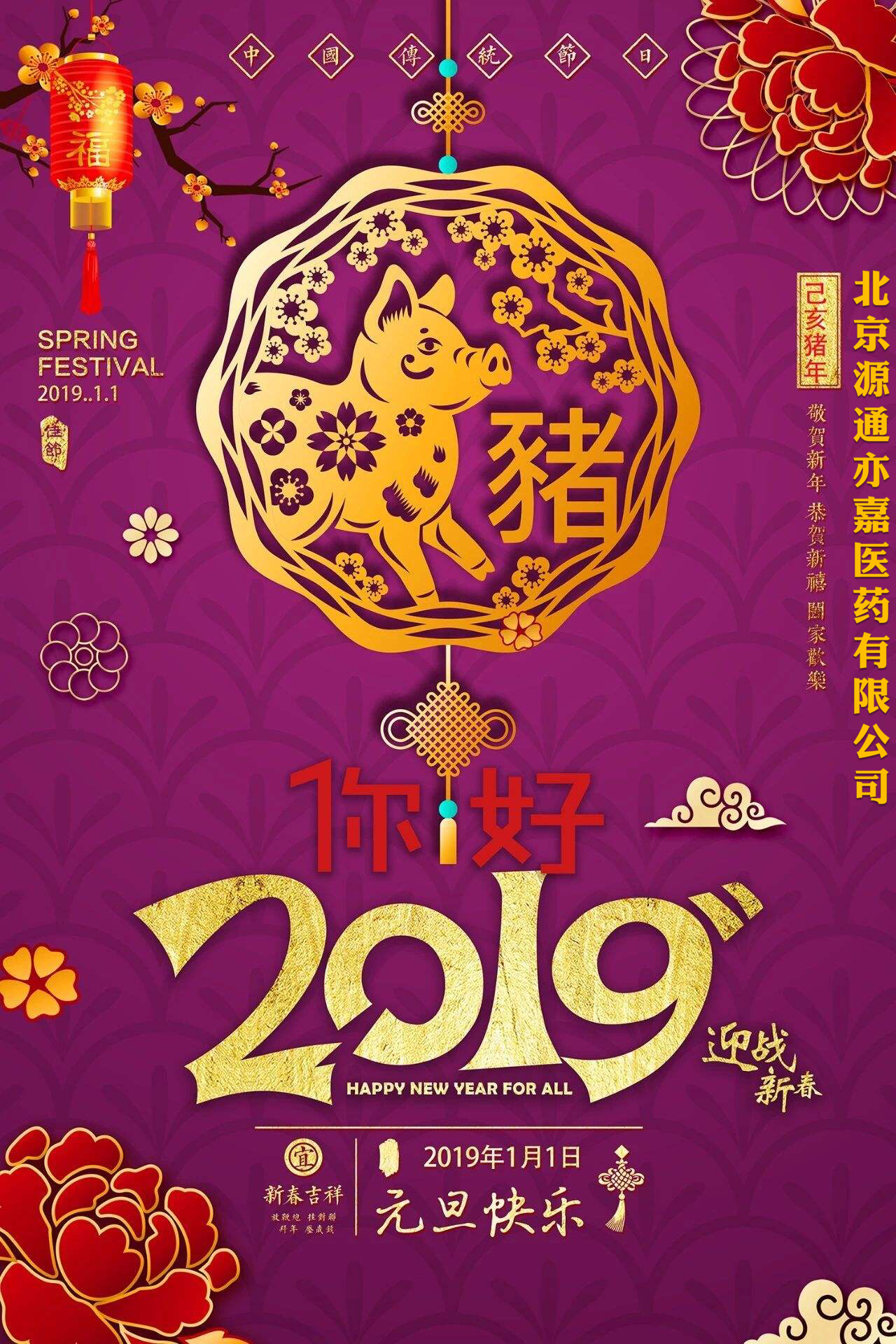 北京悦康美狮贵宾会医药有限公司2019年迎新年会